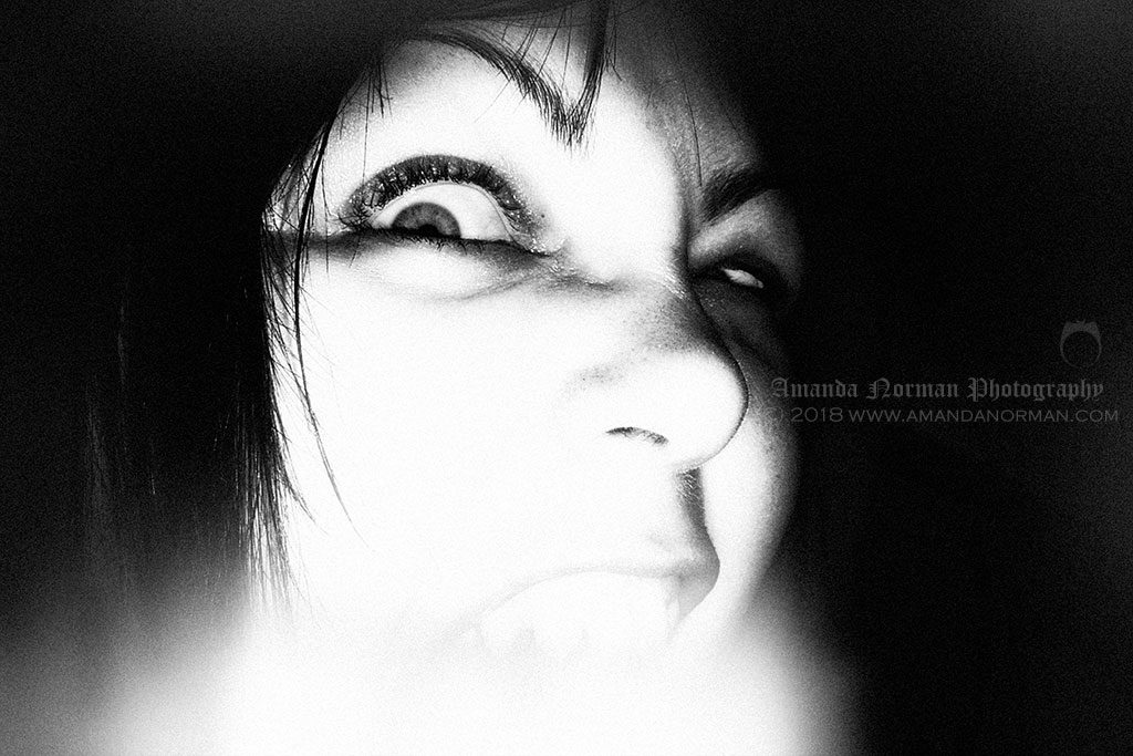 Self portrait of Gothic horror photographer, Amanda Norman